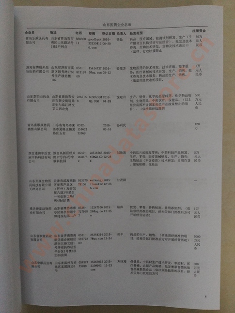 山東醫藥企業黃頁收錄了最新的山東醫藥企業名單，具有極高的營銷價值，實實在在提高銷售業績